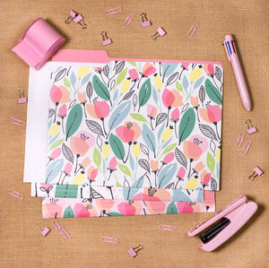 File Folder Set of 9, Pink Poppy